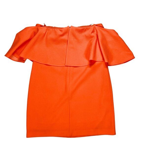 Trina Turk Off-the-Shoulder Dress Womens 8 Orange Mirador Cocktail Eveningwear - Picture 8 of 16